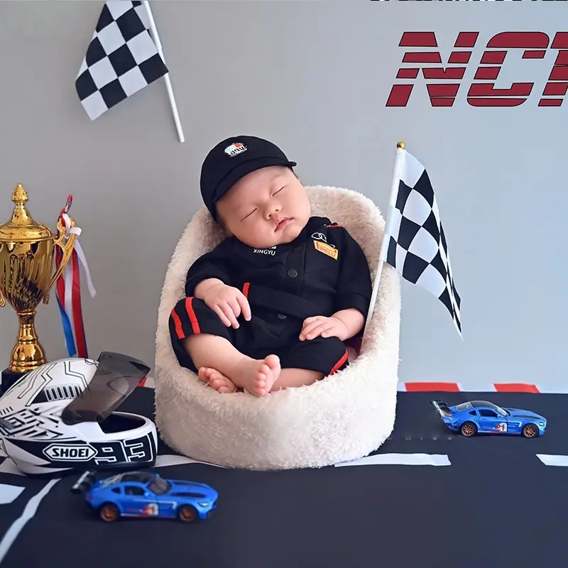 Black Audi Racing Theme Set - Newborn Photography Props - Image 2
